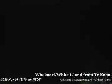 Latest image of Whakaari/White Island from Te Kaha