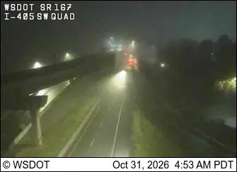 Latest image of SR 167 at MP 26.2: I-405, SW Quad
