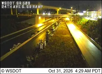 Latest image of SR 509 @ MP 21.3: 24th Ave S, SB Ramp