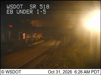 Latest image of SR 518 at MP 3.8: EB Under I-5