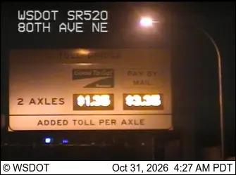 Latest image of SR 520 at MP 4.3: 80th Ave NE