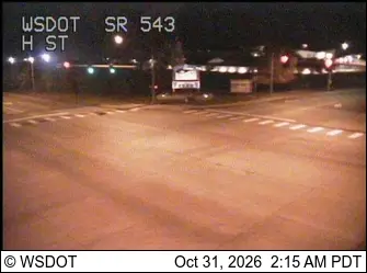 Latest image of SR 543 at MP 0.5: H St
