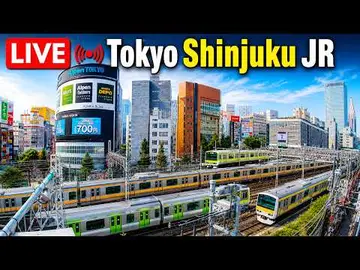 Latest image of LIVE 🔴 24/7 🚆 Tokyo Shinjuku JR || Japan Railways 🚆 LIVE Train Traffic Camera #j