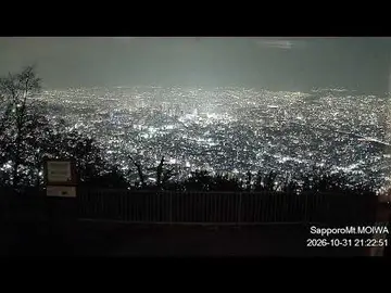 Latest image of 【LIVE】札幌もいわ山ロープウェイ-標高531ｍライブカメラ/24時間リアルタイム配信／Sapporo Mt.Moiwa Ropeway-altitude s