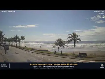 Latest image of Peruibe ao Vivo - Totem Beach Bar | Brazil Beach Live Cam