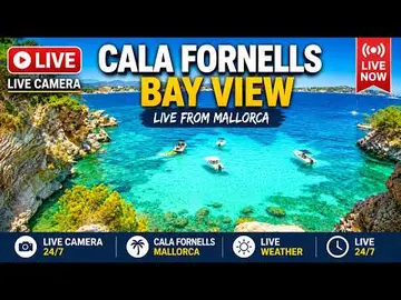 Latest image of 🌞 Mallorca Webcam Paguera Cala Fornells | 4K UHD | 24/7 Stream | #Mallorca #Calv