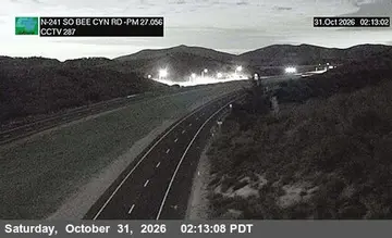 Latest image of SR-241 : (287) 750 Meters SO Bee Canyon Road