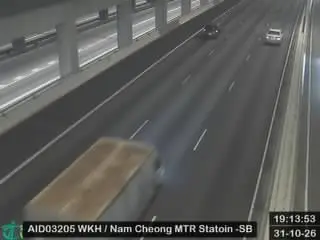 Latest image of West Kowloon Highway near Nam Cheong MTR Statoin - Southbound