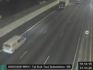 Latest image of West Kowloon Highway near Tai Kok Tsui Substation - Southbound