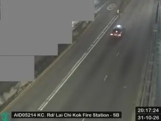 Latest image of Kwai Chung Road near Lai Chi Kok Fire Station - Southbound