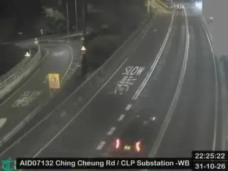Latest image of Ching Cheung Road near CLP Substation - Westbound