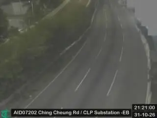 Latest image of Ching Cheung Road near CLP Substation - Eastbound