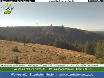 Latest image of Webcam Feldberg-Nordseite