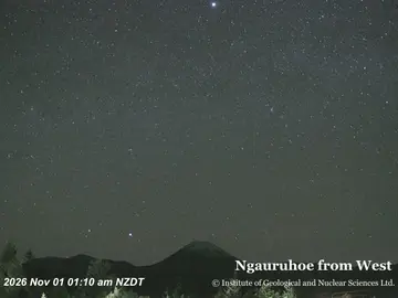 Latest image of Ngauruhoe from West