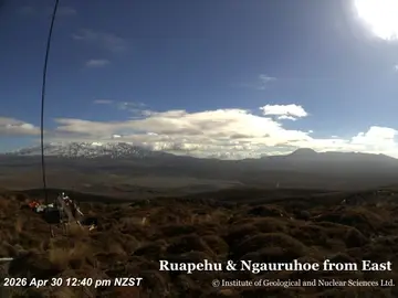 Latest image of Ruapehu & Ngauruhoe from East