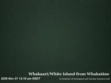 Latest image of Whakaari/White Island from Whakatāne